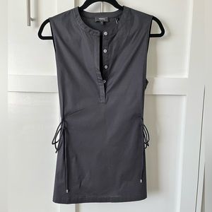 Theory Cahliway Sleeveless Side Tie Popover Black